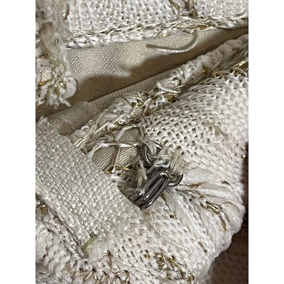 Handmade Maxi Skirt XS Cream Metallic Boho Western Classic Glam Retro Chic 70s - Picture 8 of 12